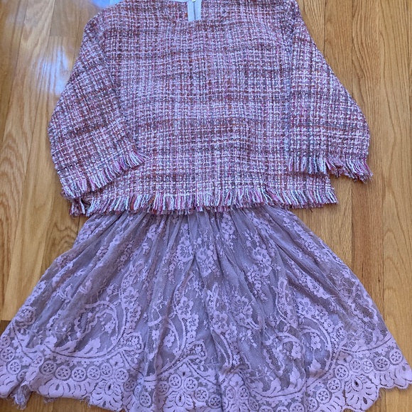 Free People Verushka Lace Mini Dress in Blush Sz 6 - Picture 6 of 6